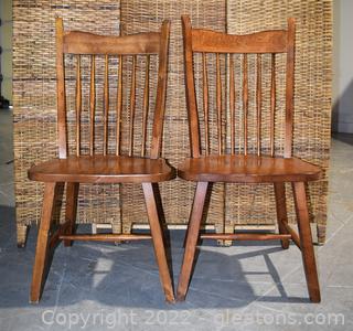 Two Mule Ear Side Dining Chairs
